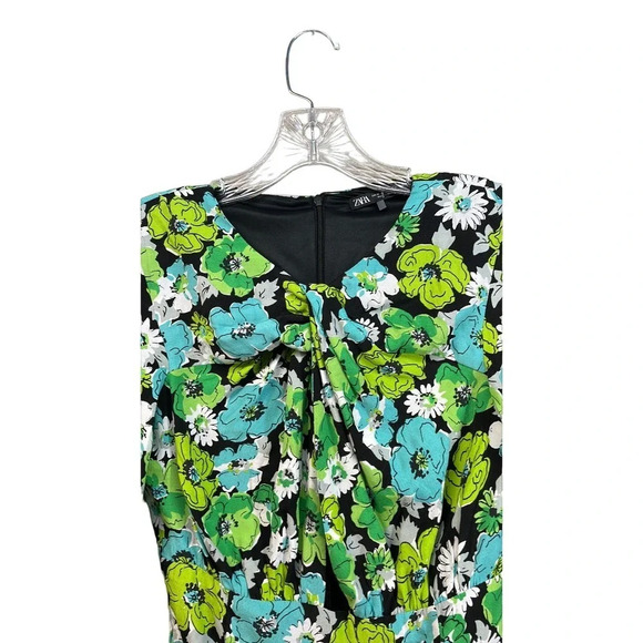 New ZARA Draped Floral Bodysuit Size XS - Picture 5 of 9